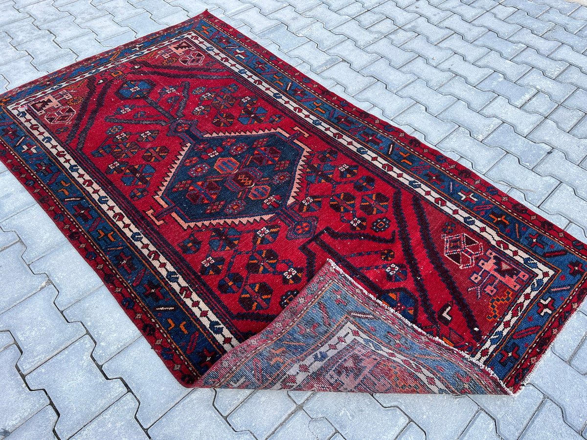 4x6 Vintage Oushak Rug: Turkish Wool Area Rug