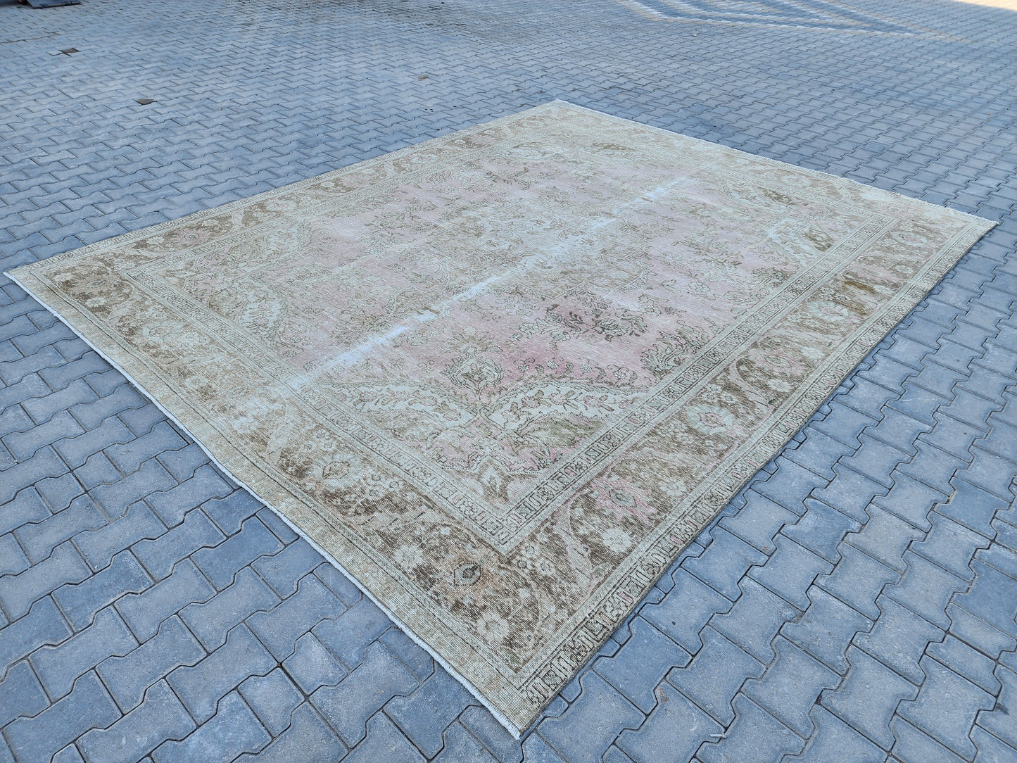 Brown Vintage Wool Rug 10x12 ft - sku1270