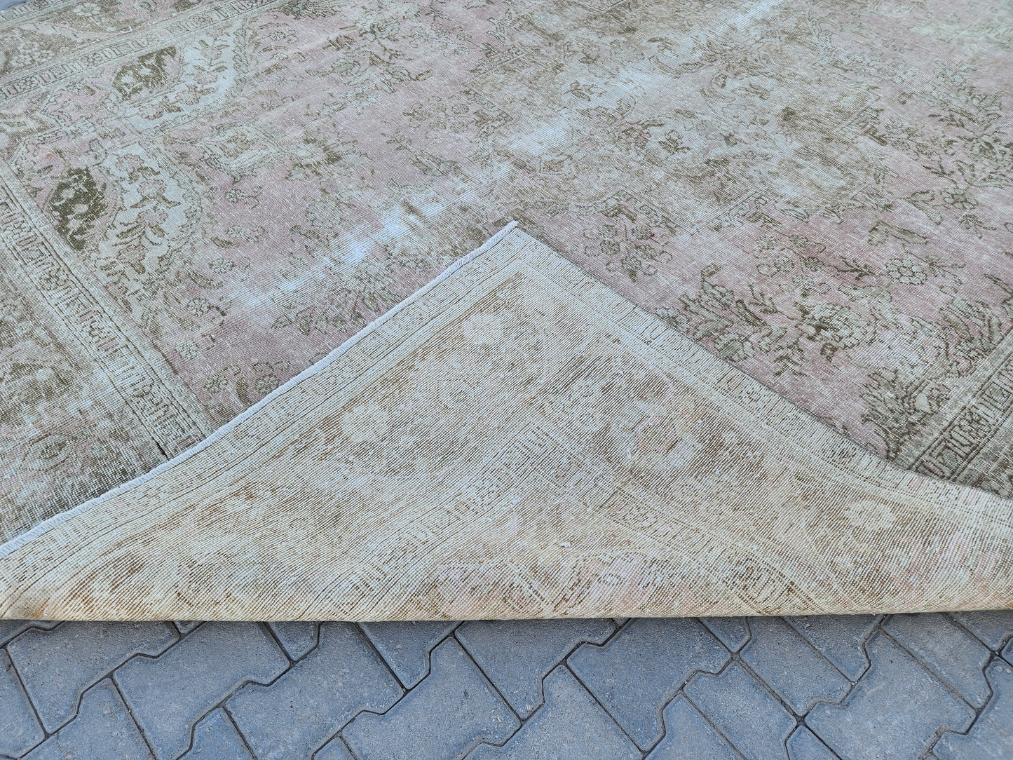 Brown Vintage Wool Rug 10x12 ft - sku1270