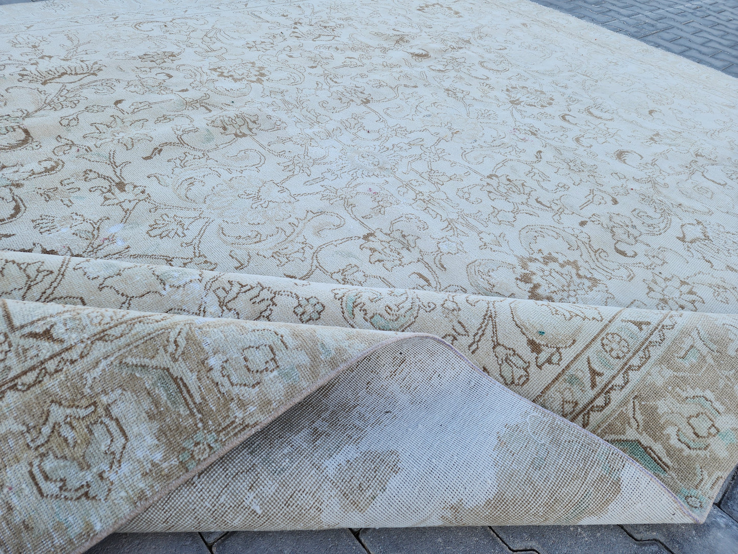 Vintage Wool Large Rug 9x12 ft - skua209