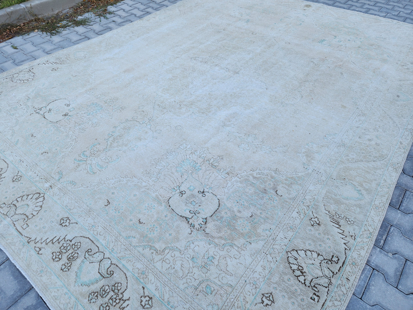Vintage Large Area Rug 9x13 ft - skua213