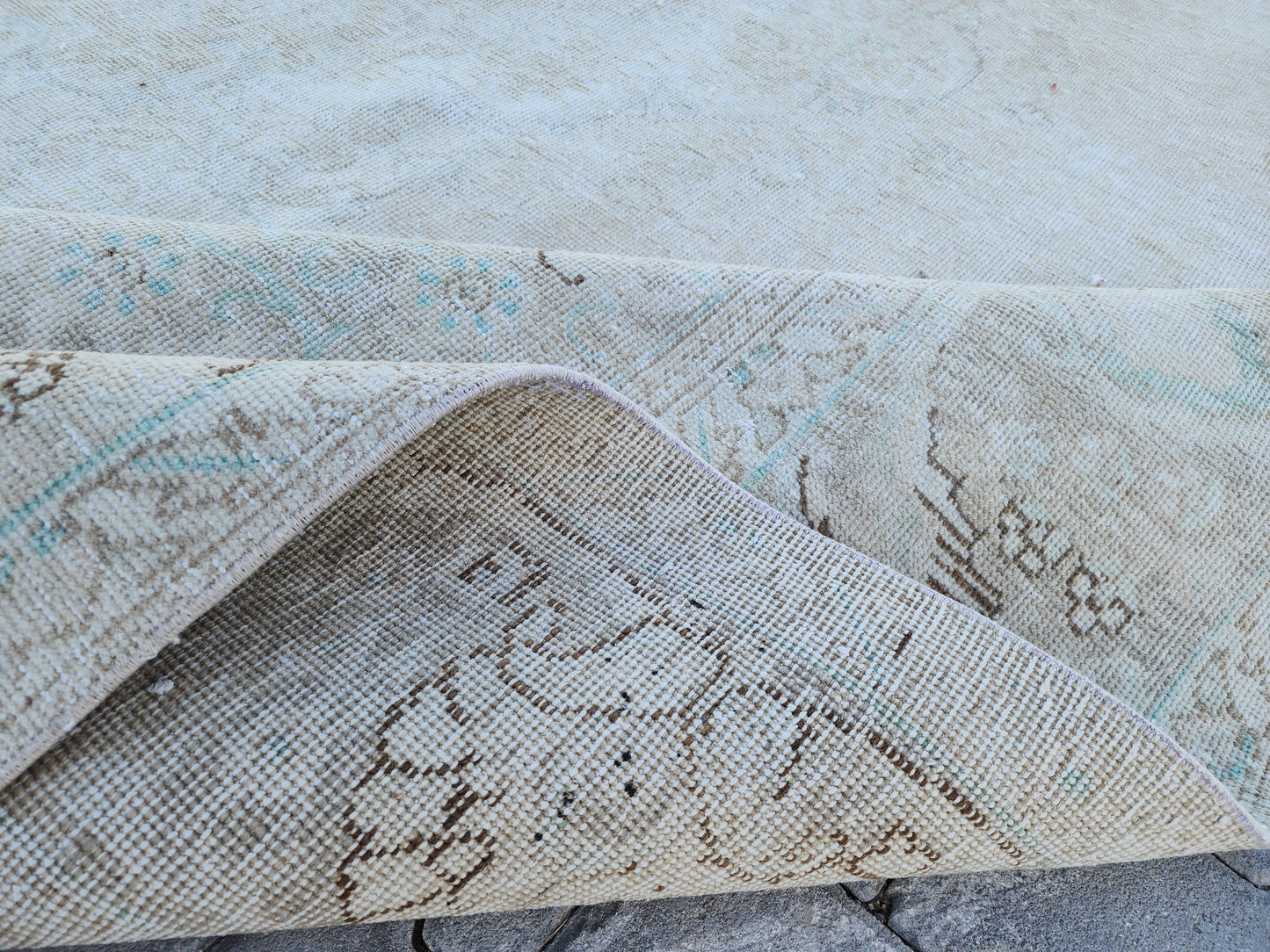 Vintage Large Area Rug 9x13 ft - skua213