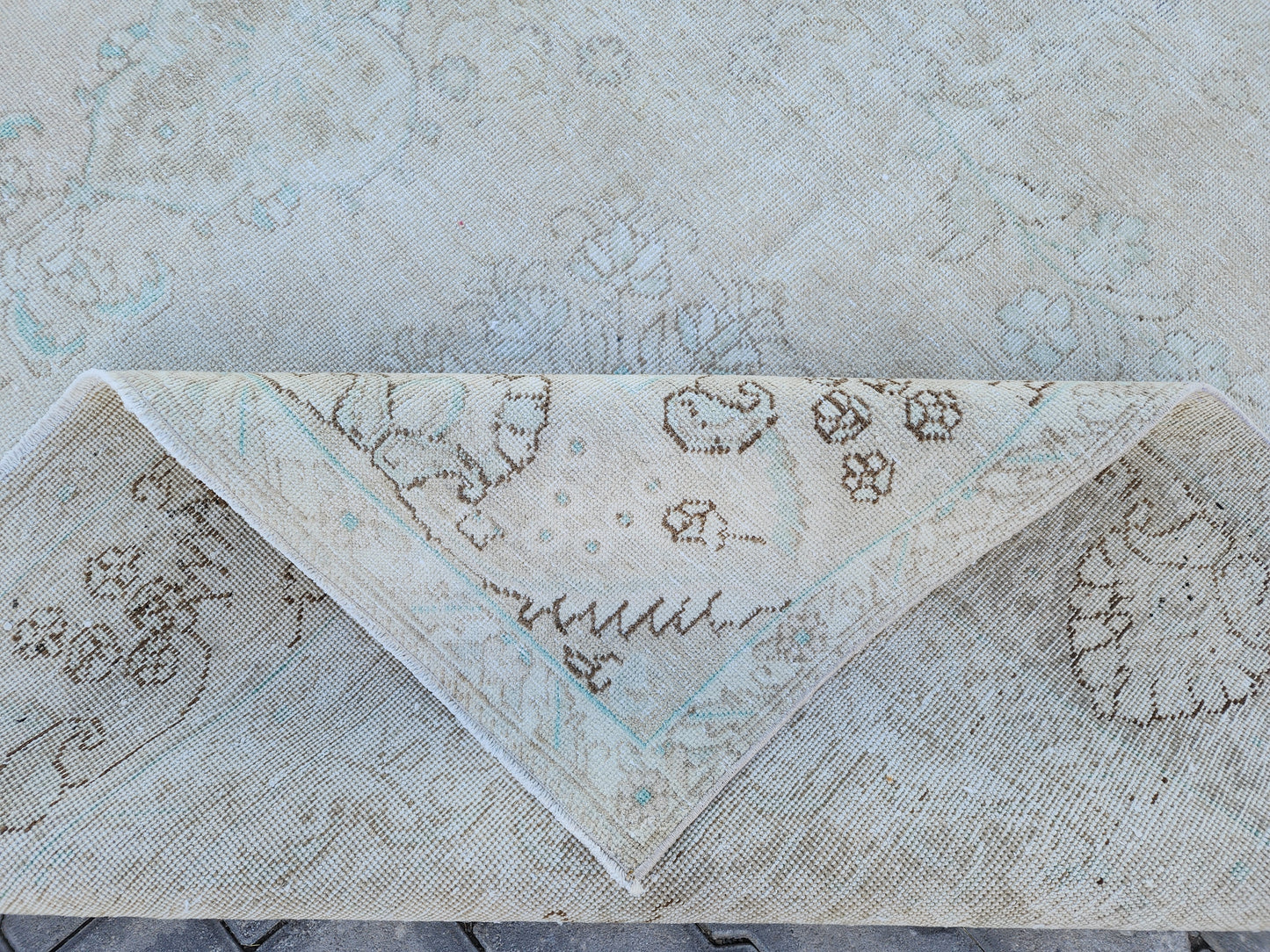 Vintage Large Area Rug 9x13 ft - skua213
