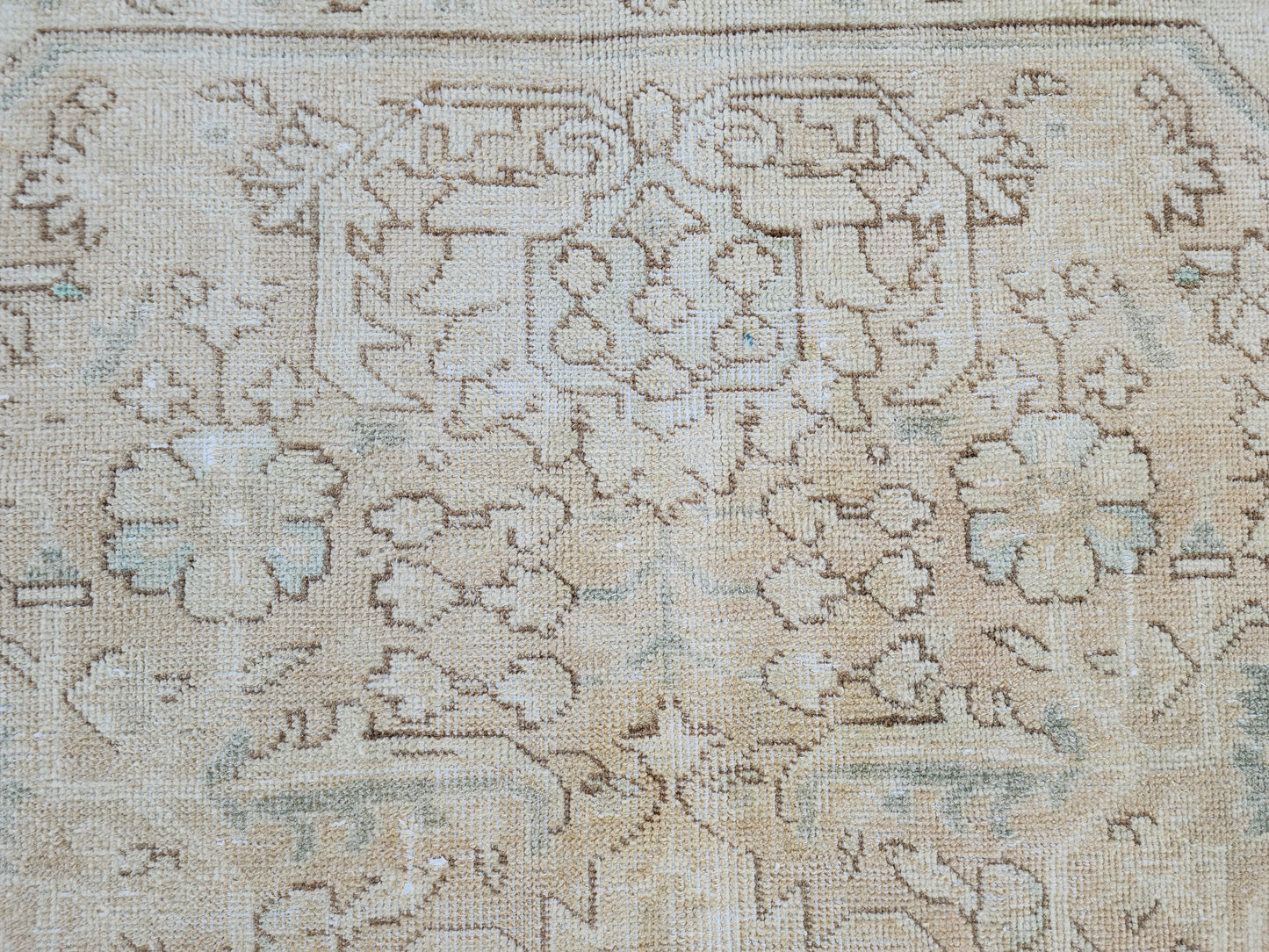Wool Neutral Vintage Oversize Rug 9x12 ft - skua215
