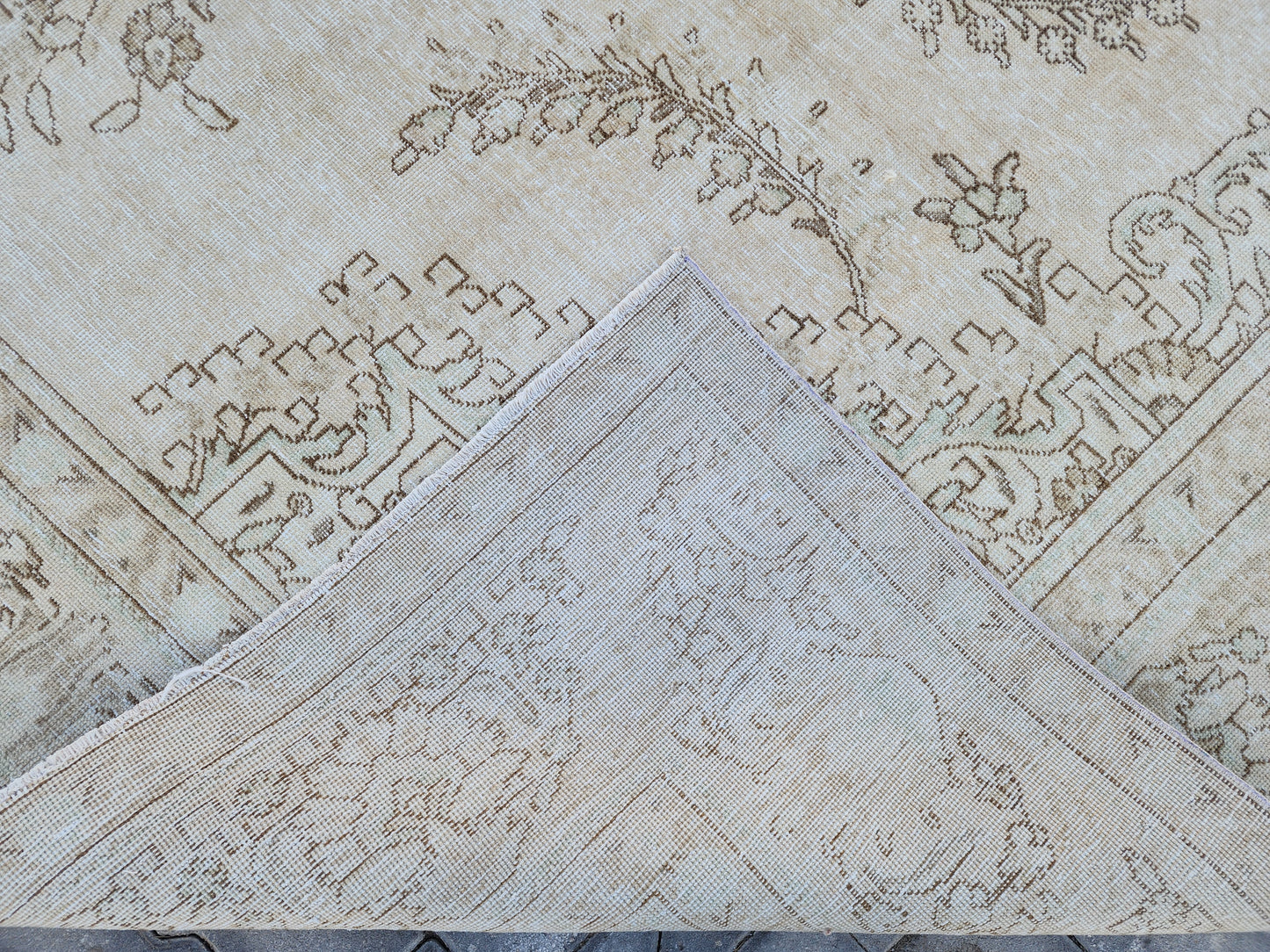 Vintage Neutral Large Rug 9x12 ft - skua221