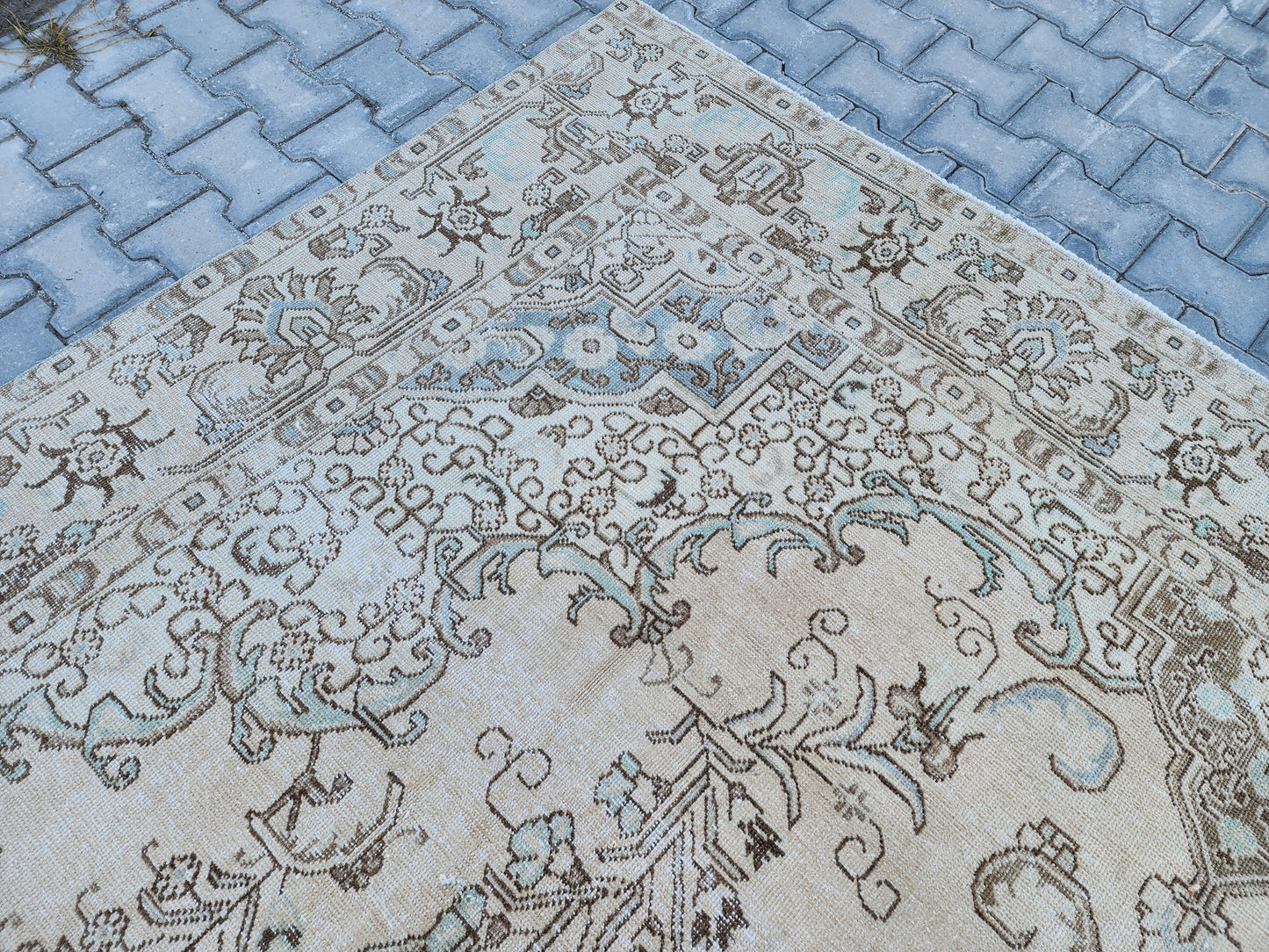 Wool Vintage Rug 9x12 ft - sku1406