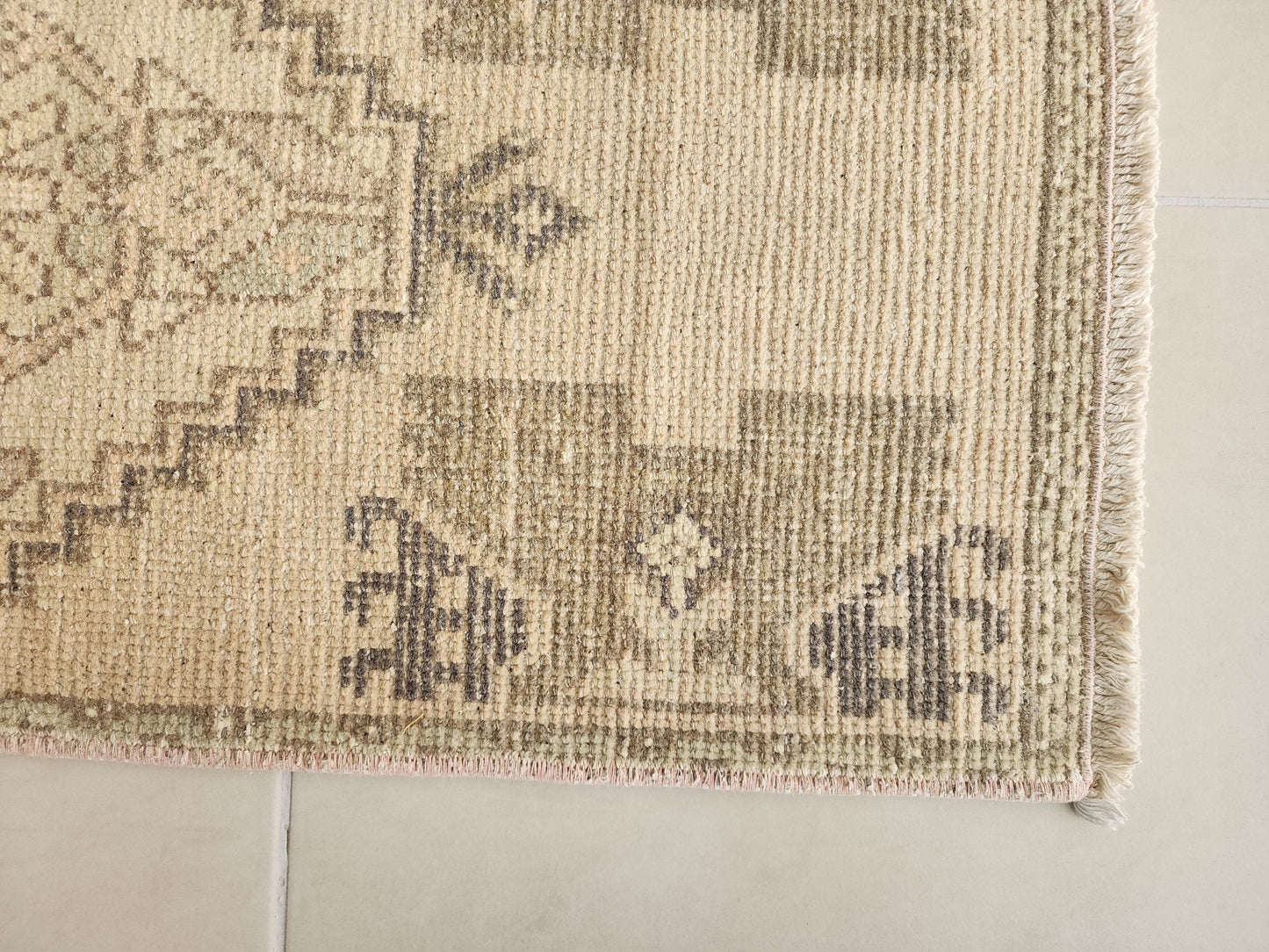 Vintage Rug Mini Hand Knotted Doormat 2x3 ft - skuy63