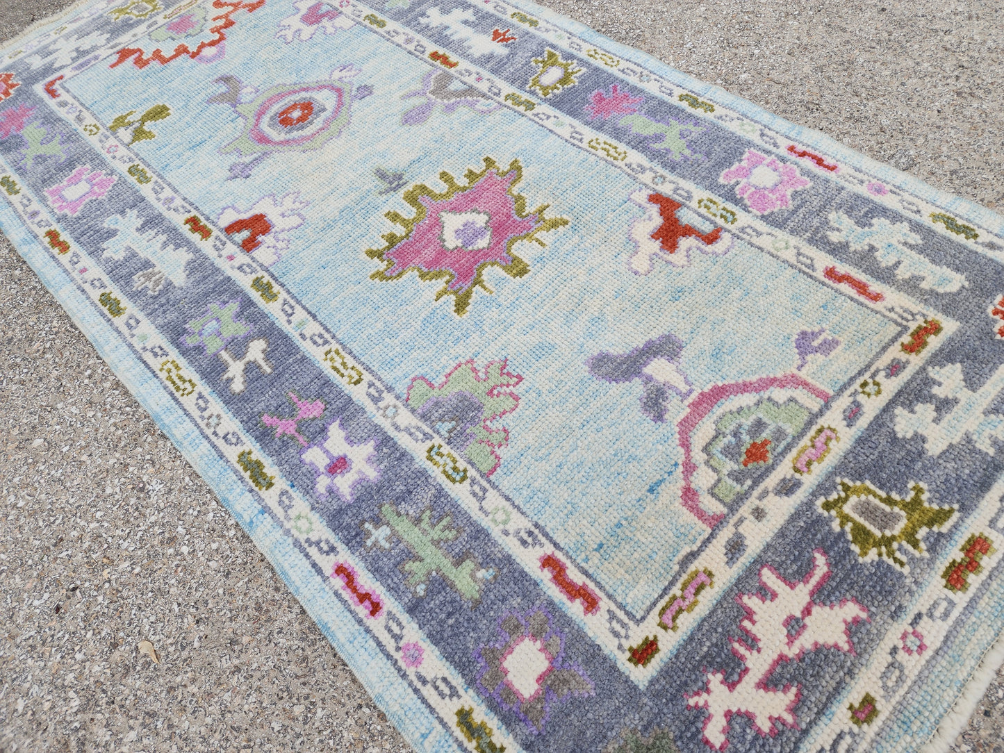 Turkish Small Oushak Rug 3x6 ft - sku1804