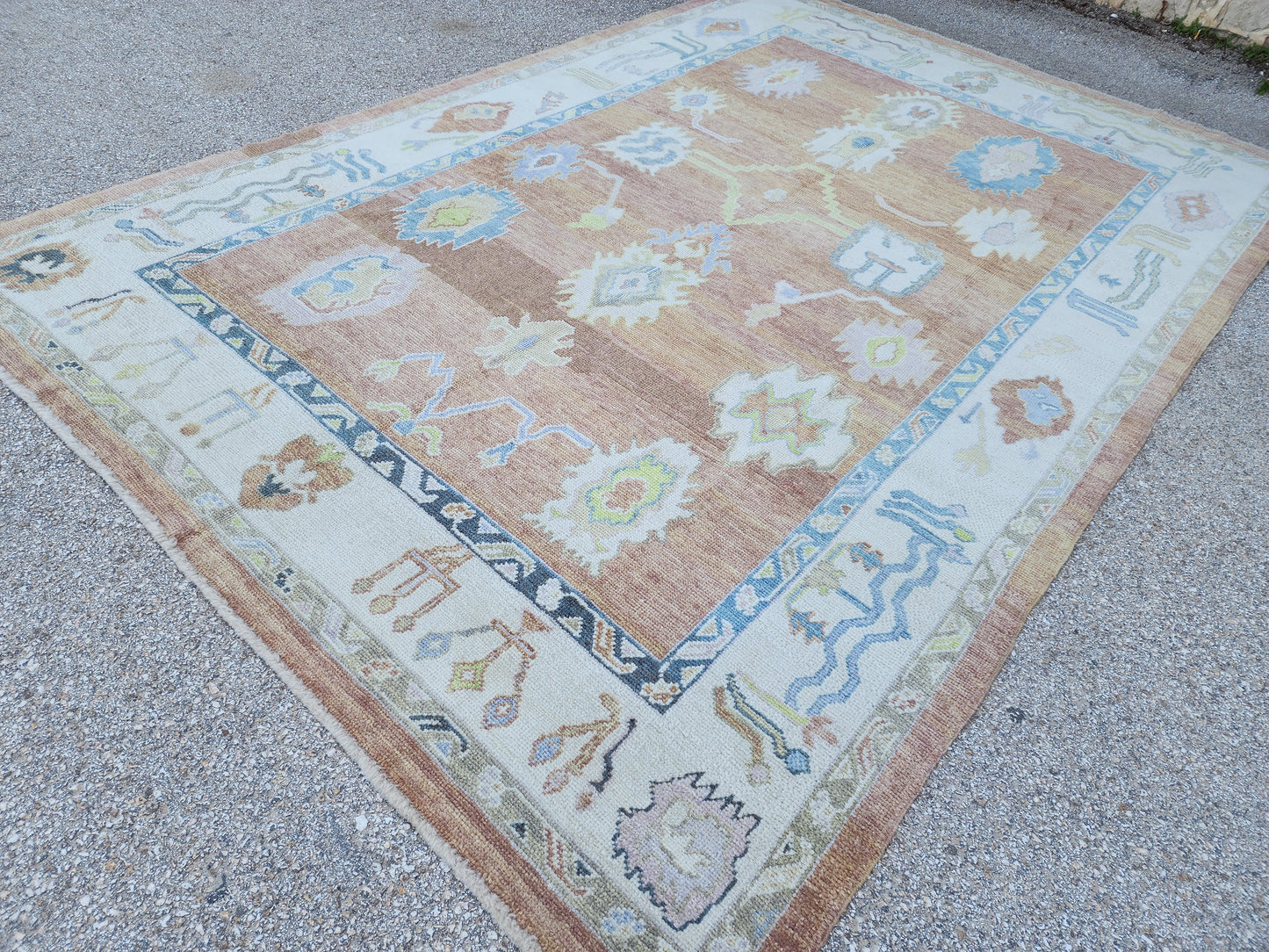 Oushak Hand Knotted Rug 8x11 ft - sku1651