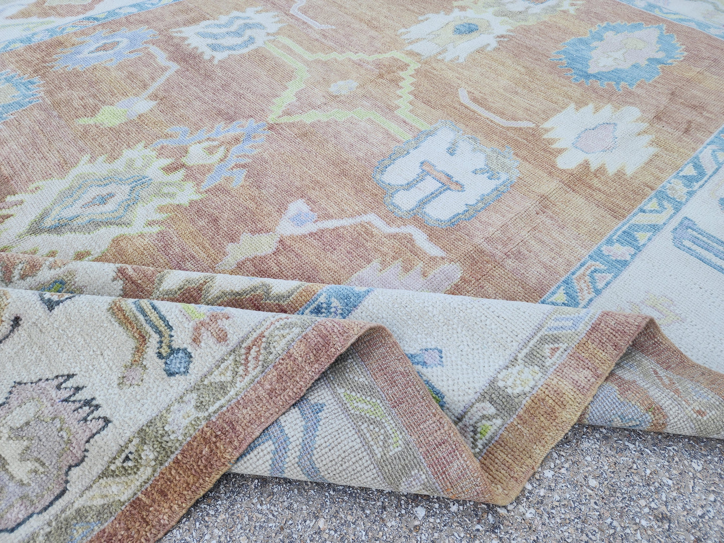 Oushak Hand Knotted Rug 8x11 ft - sku1651
