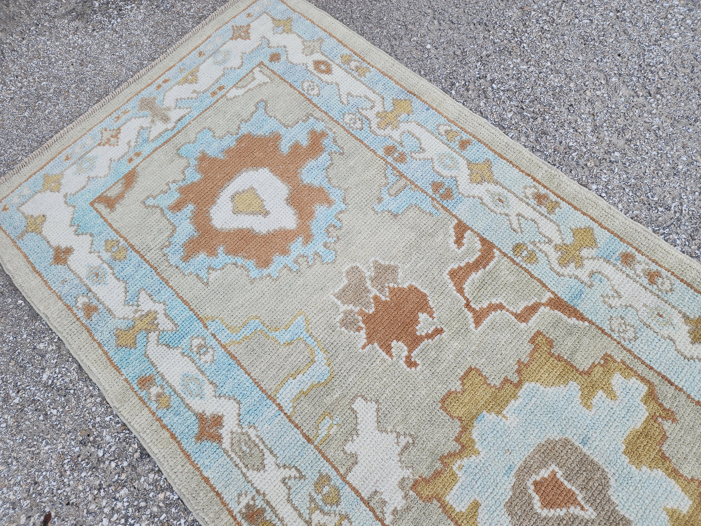 Oushak Hand Knotted Runner Rug 3x13 ft - sku1658