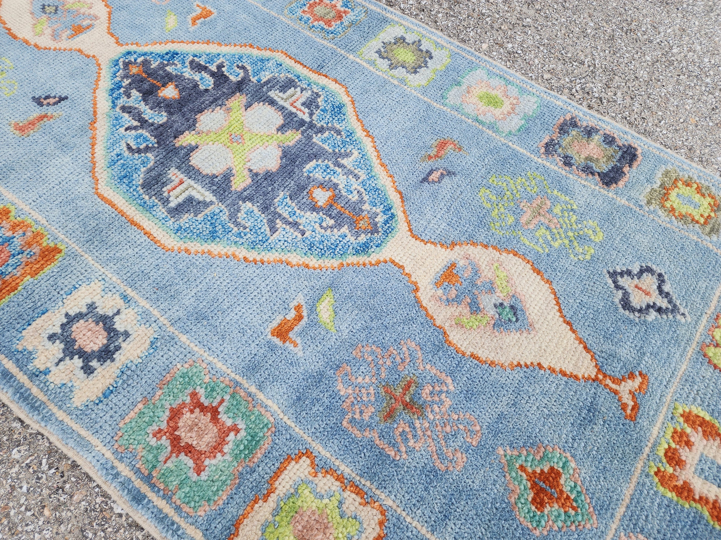 Oushak Hand Knotted Rug 3x6 ft - sku1646