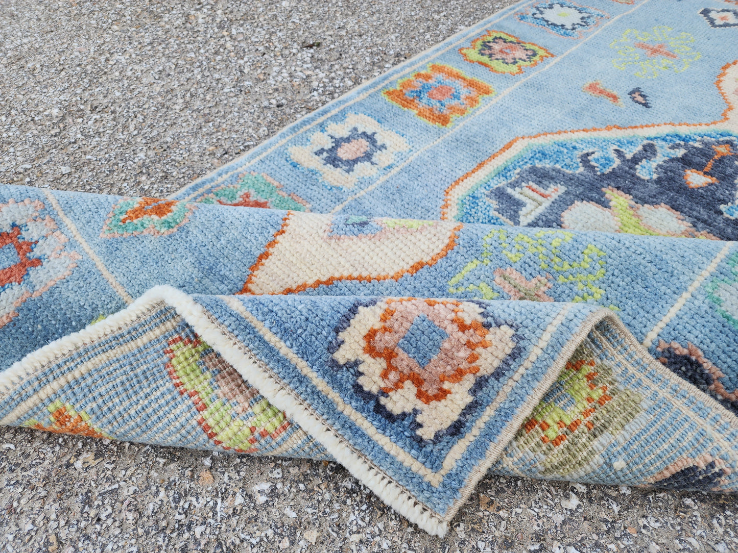 Oushak Hand Knotted Rug 3x6 ft - sku1646