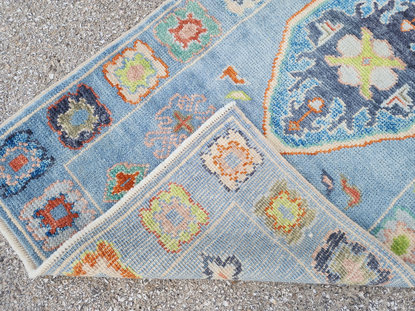 Oushak Hand Knotted Rug 3x6 ft - sku1646
