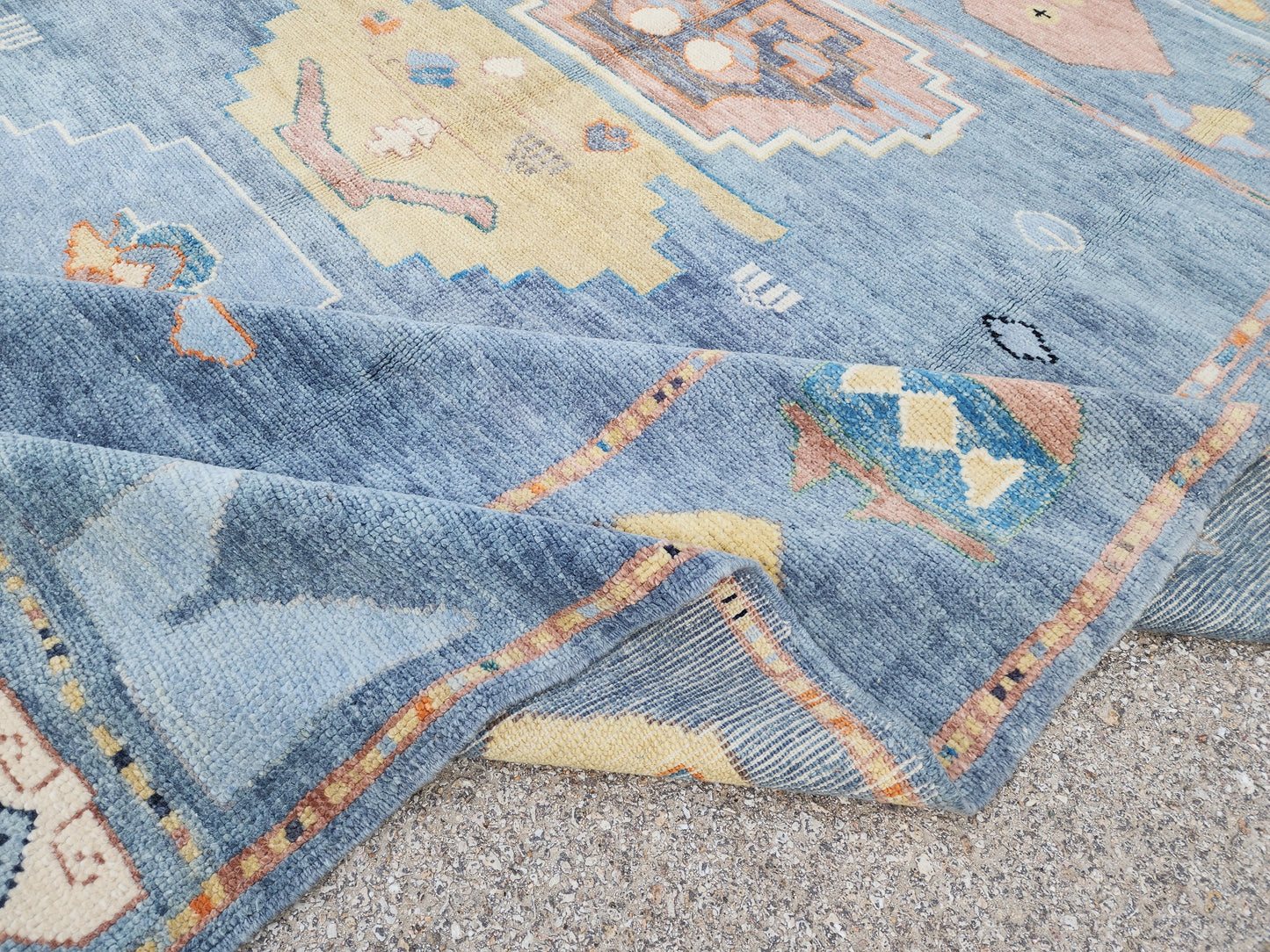 Oushak Hand Knotted Rug 8x9 ft - sku1652