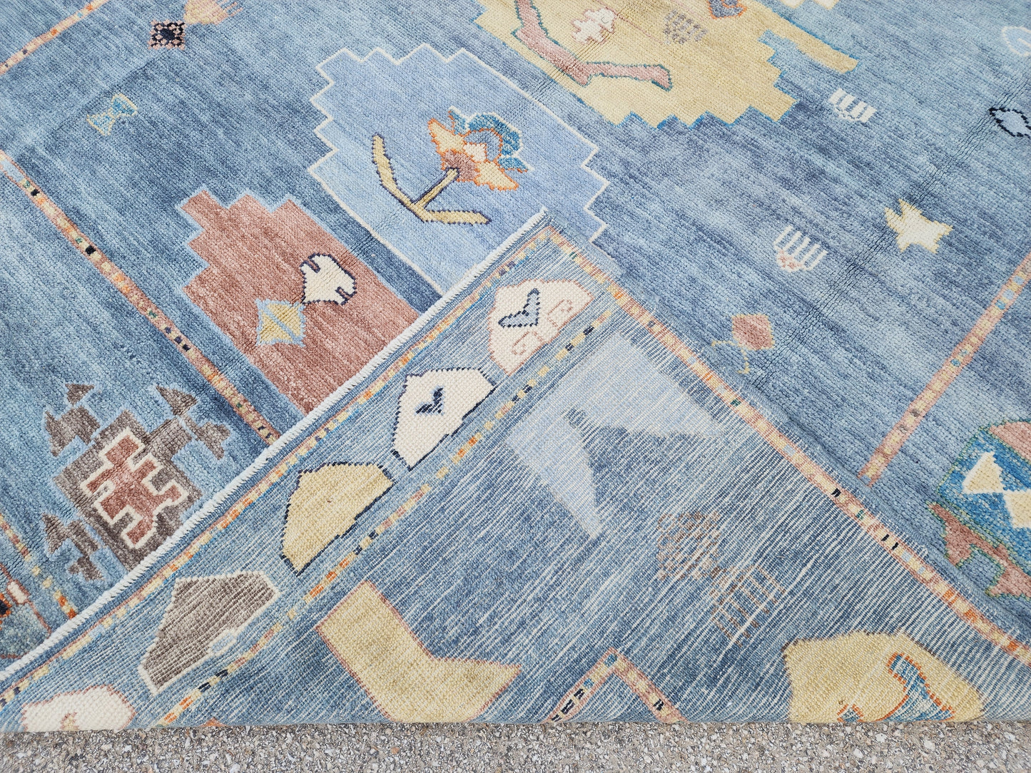 Oushak Hand Knotted Rug 8x9 ft - sku1652