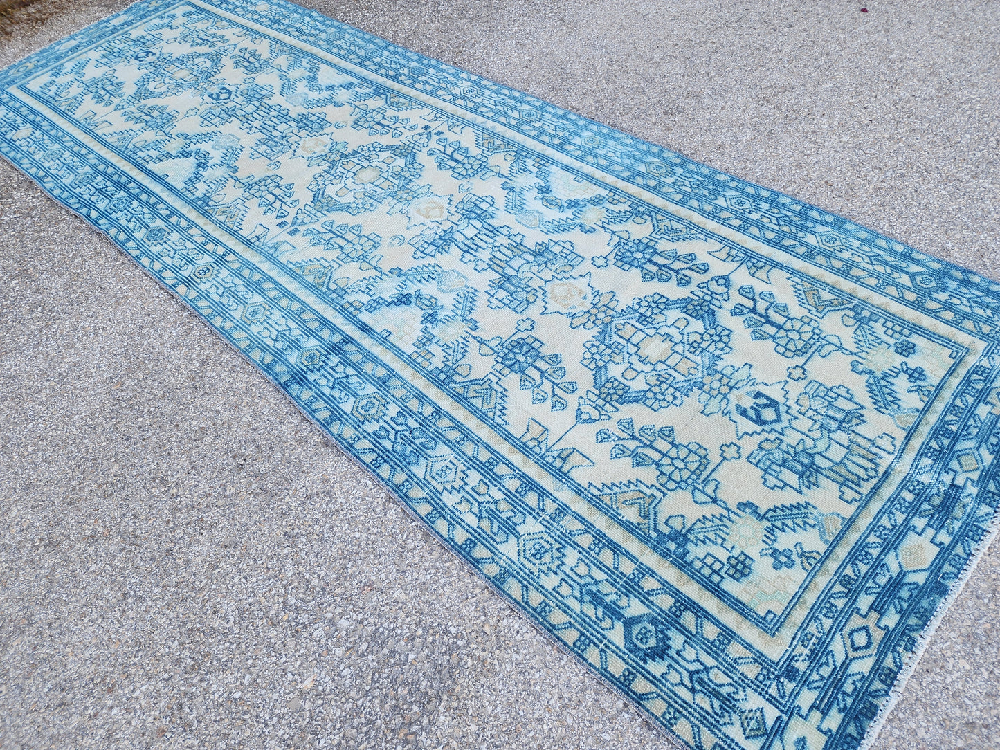 Wool Vintage Runner Rug 3x10 - sku1937