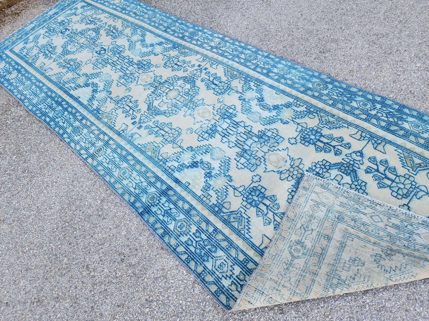 Wool Vintage Runner Rug 3x10 - sku1937