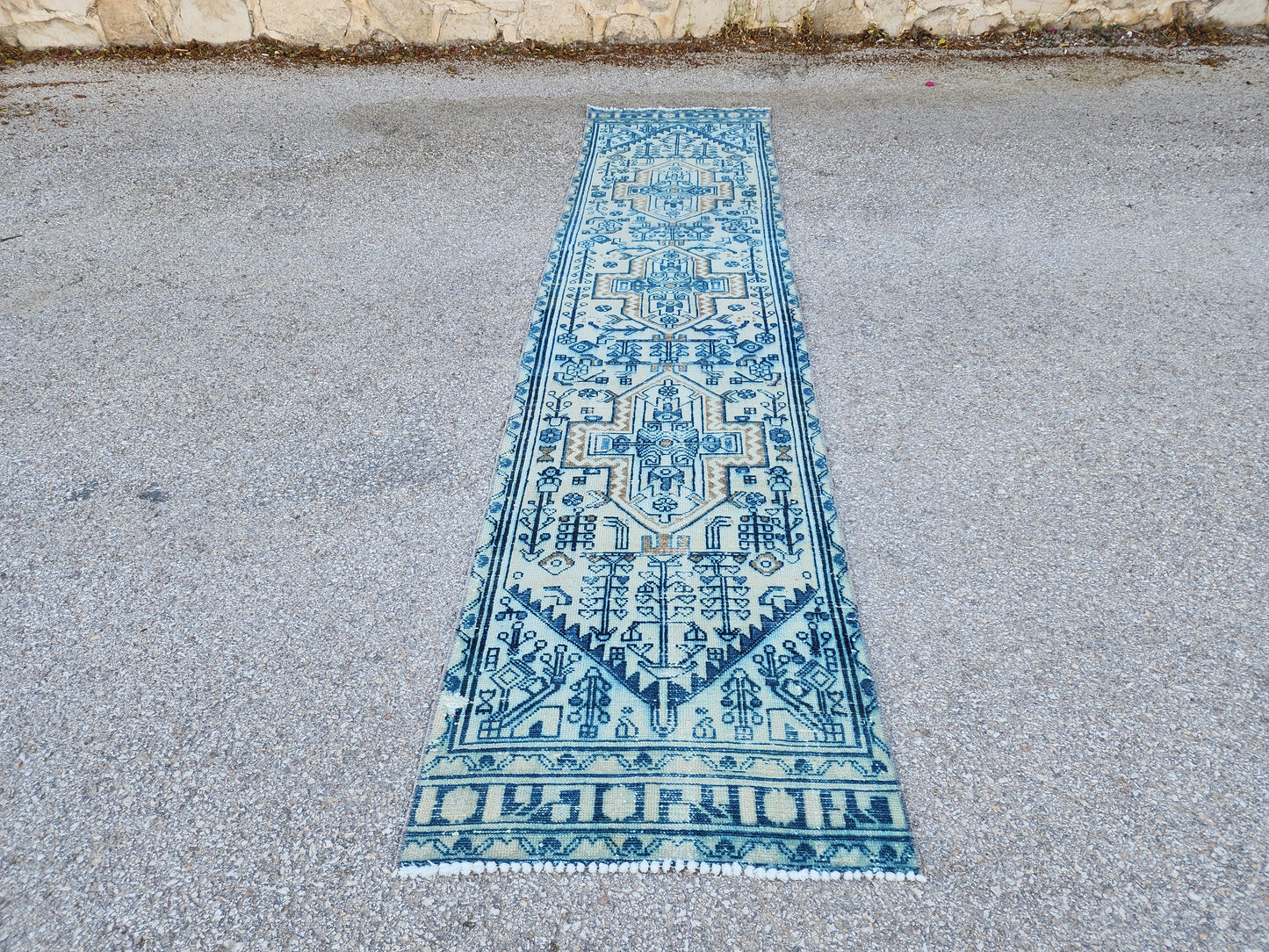 Turkish Wool Runner Rug 2x10 - sku1940