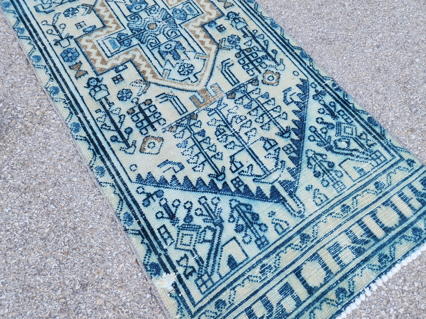 Turkish Wool Runner Rug 2x10 - sku1940