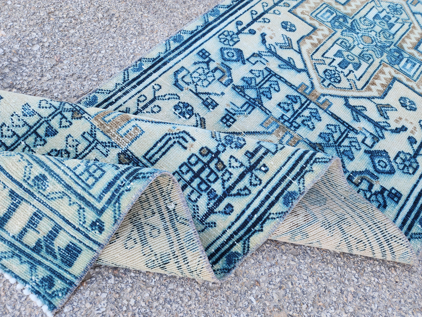 Turkish Wool Runner Rug 2x10 - sku1940