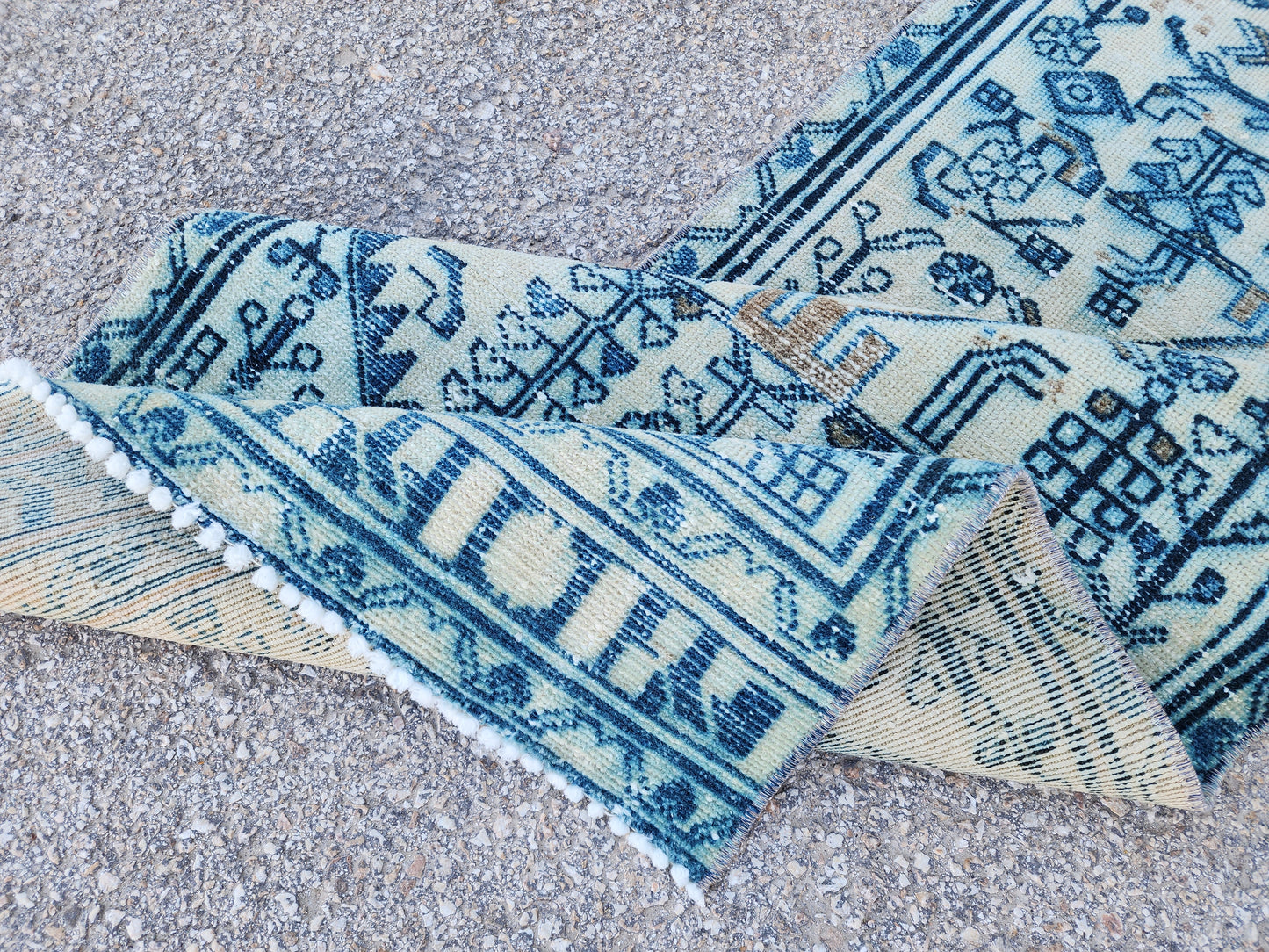 Turkish Wool Runner Rug 2x10 - sku1940