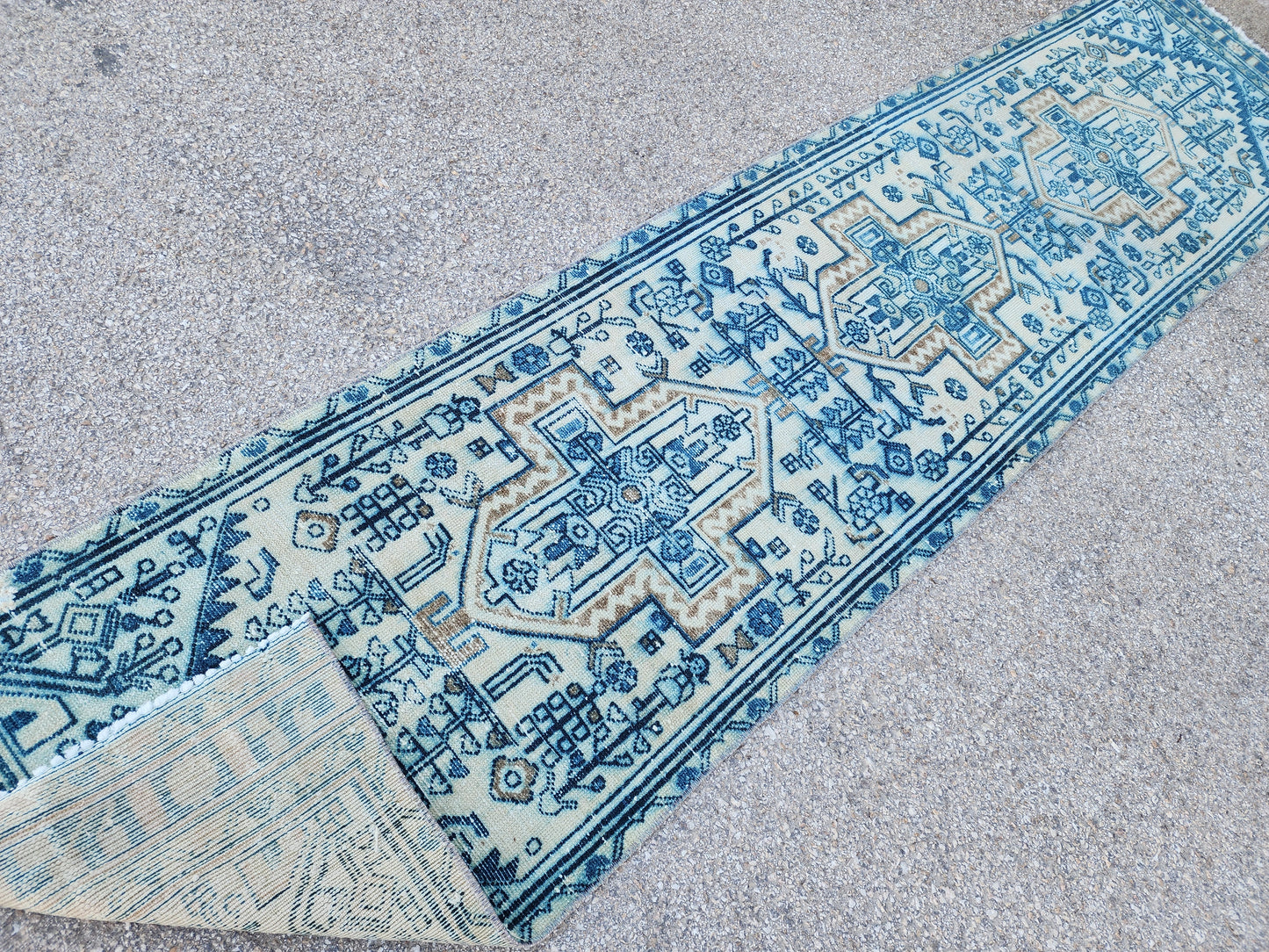Turkish Wool Runner Rug 2x10 - sku1940