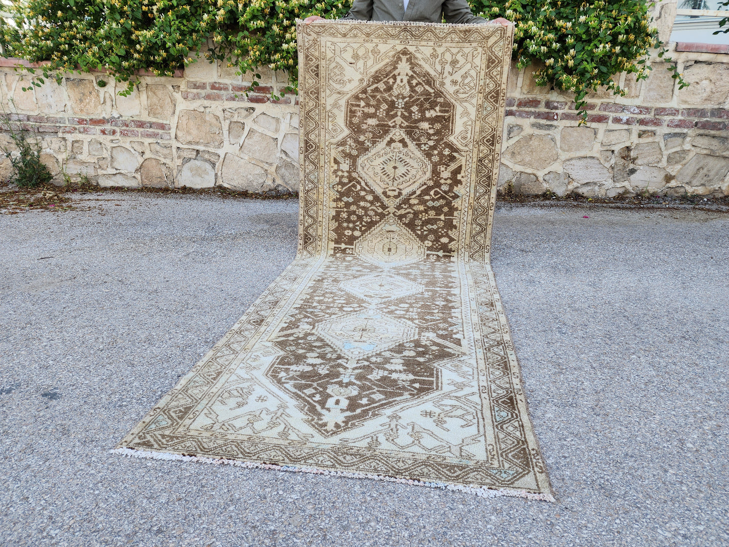 Hand Woven Runner Rug 3x9 - sku1945