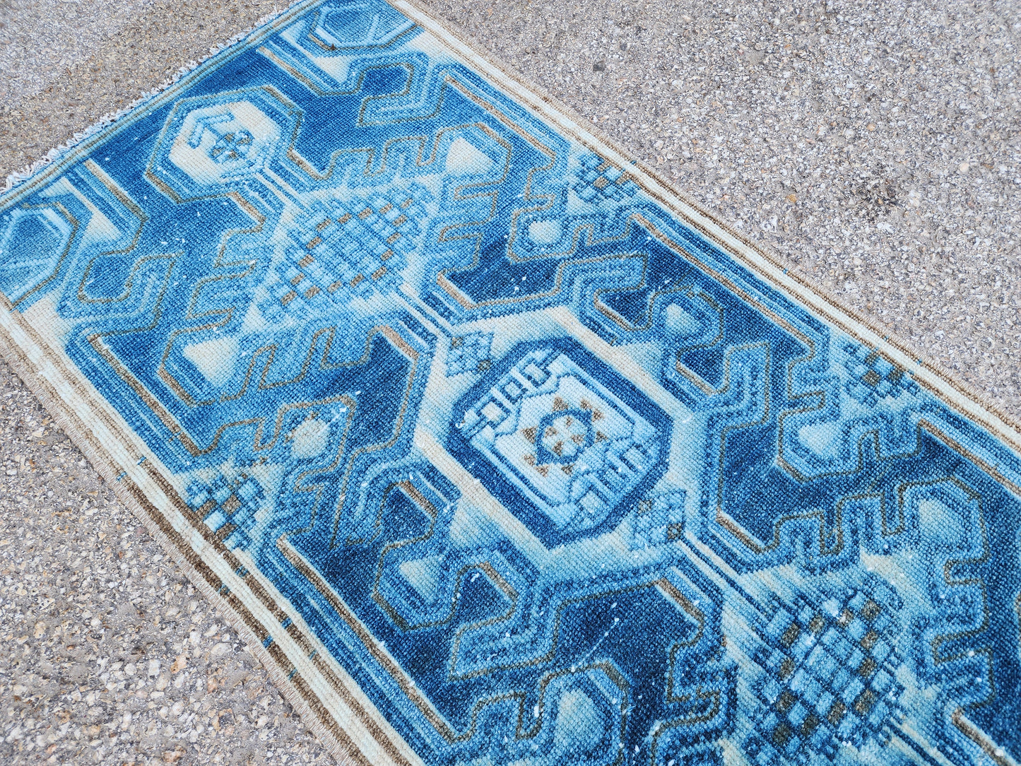 Oriental Blue Vintage Runner Rug 2x9 - sku1946