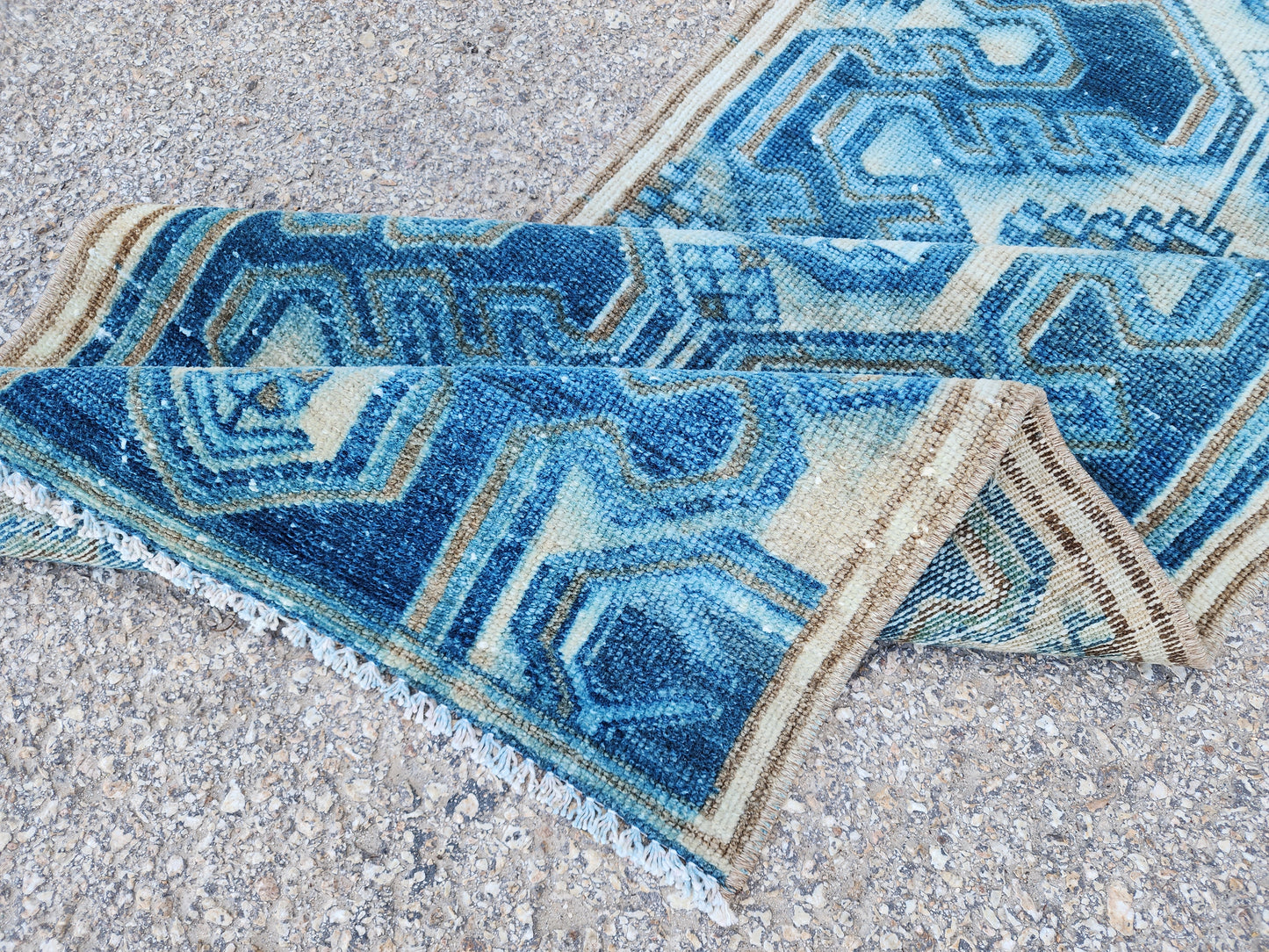 Oriental Blue Vintage Runner Rug 2x9 - sku1946
