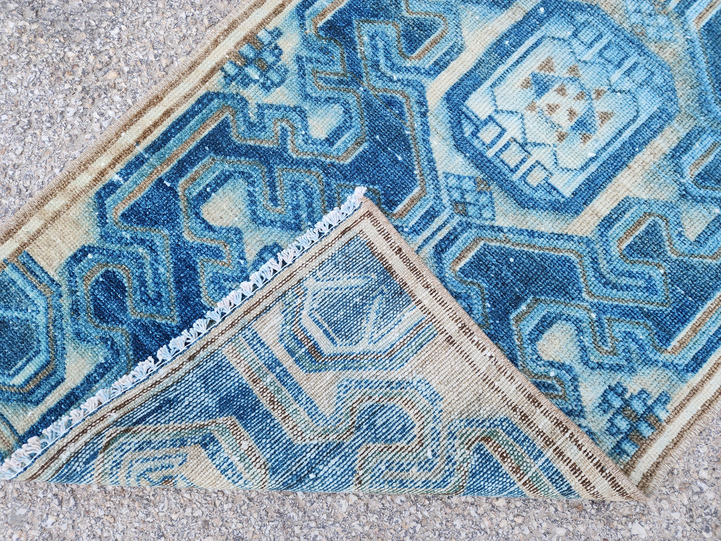 Oriental Blue Vintage Runner Rug 2x9 - sku1946