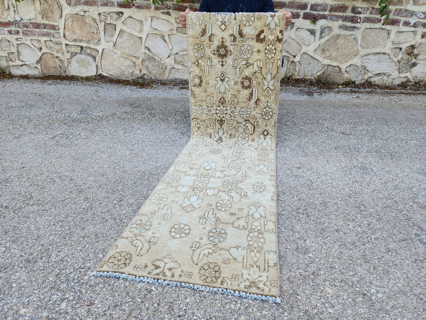 Farmhouse Neutral Woven Runner Rug 2x6 - sku1948