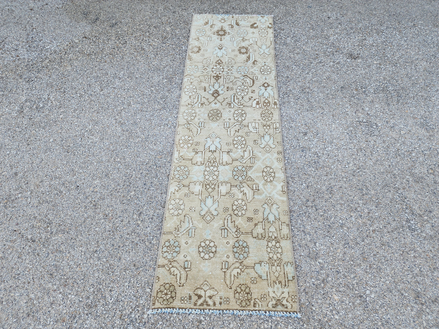 Farmhouse Neutral Woven Runner Rug 2x6 - sku1948