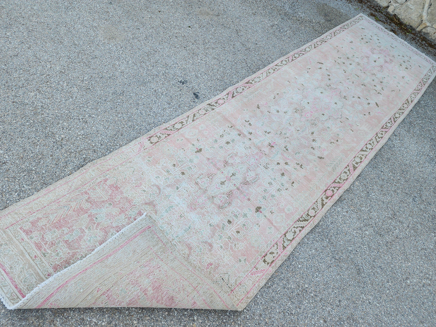 Persian Rustic Woven Runner Rug 3x14 - sku1954