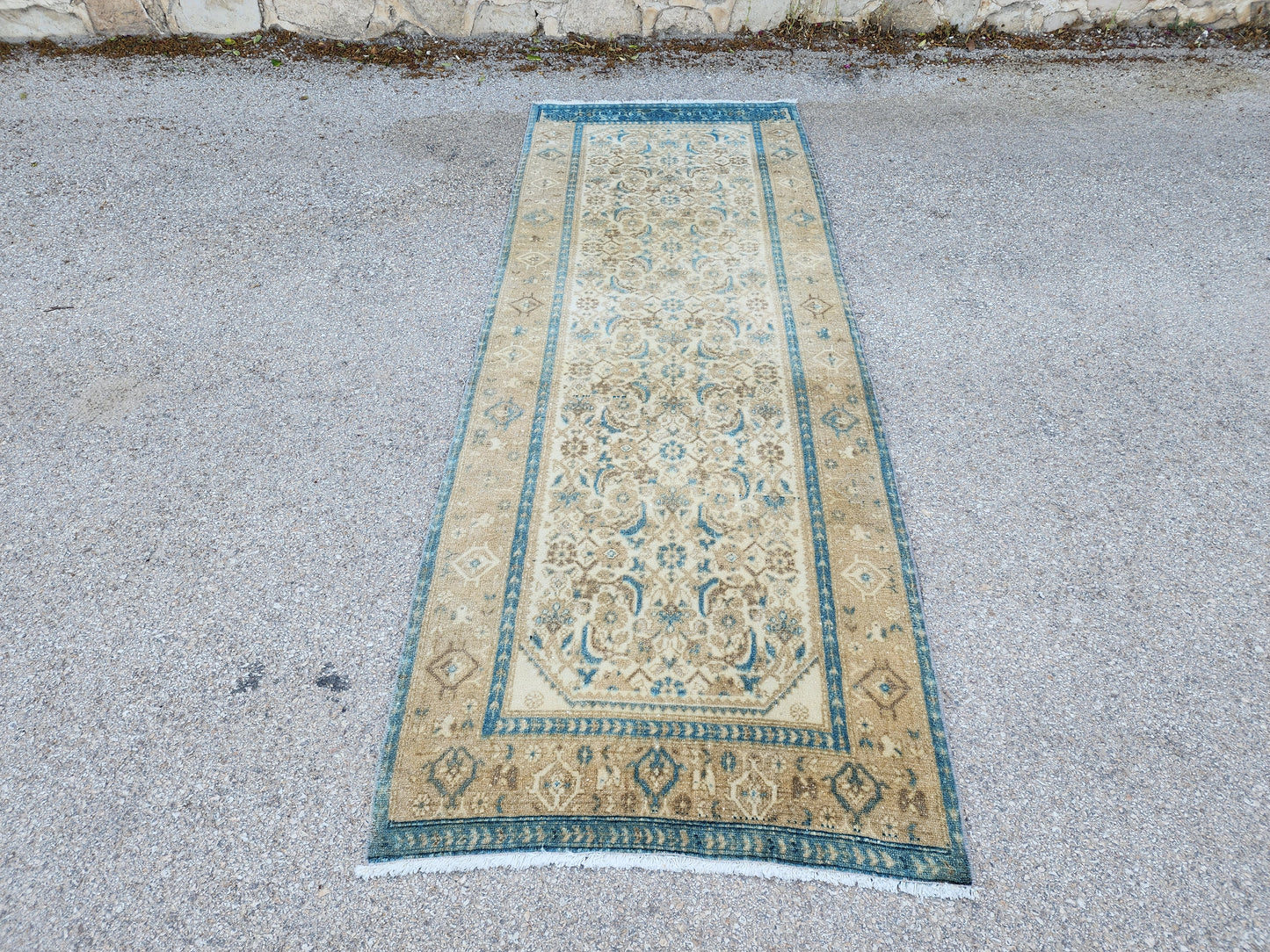 Neutral Hand Woven Runner Rug 3x9 - sku1955