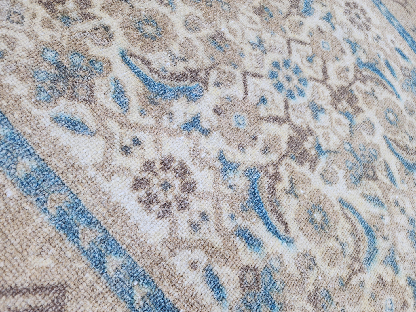 Neutral Hand Woven Runner Rug 3x9 - sku1955
