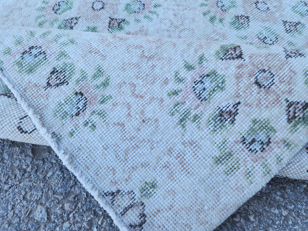 3x6 Neutral Small Runner Rug: Hand Knotted, Entry Decor