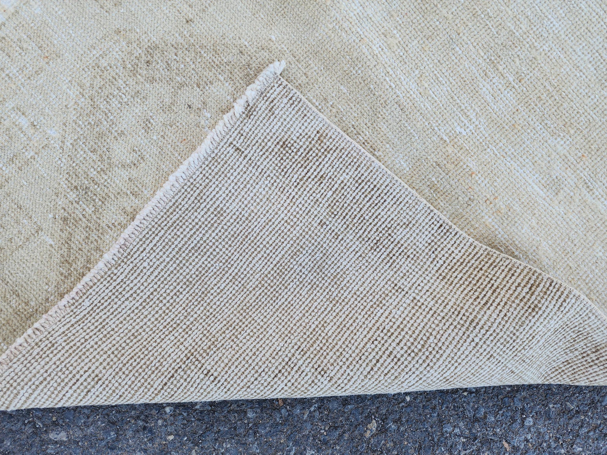 3x8 Neutral Wool Rug, Malatya Hand Made Runner, Rustic Home Decor