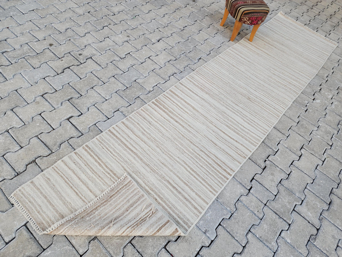2x11 Handwoven Turkish Kilim: Rustic Hallway Runner, Farmhouse Decor