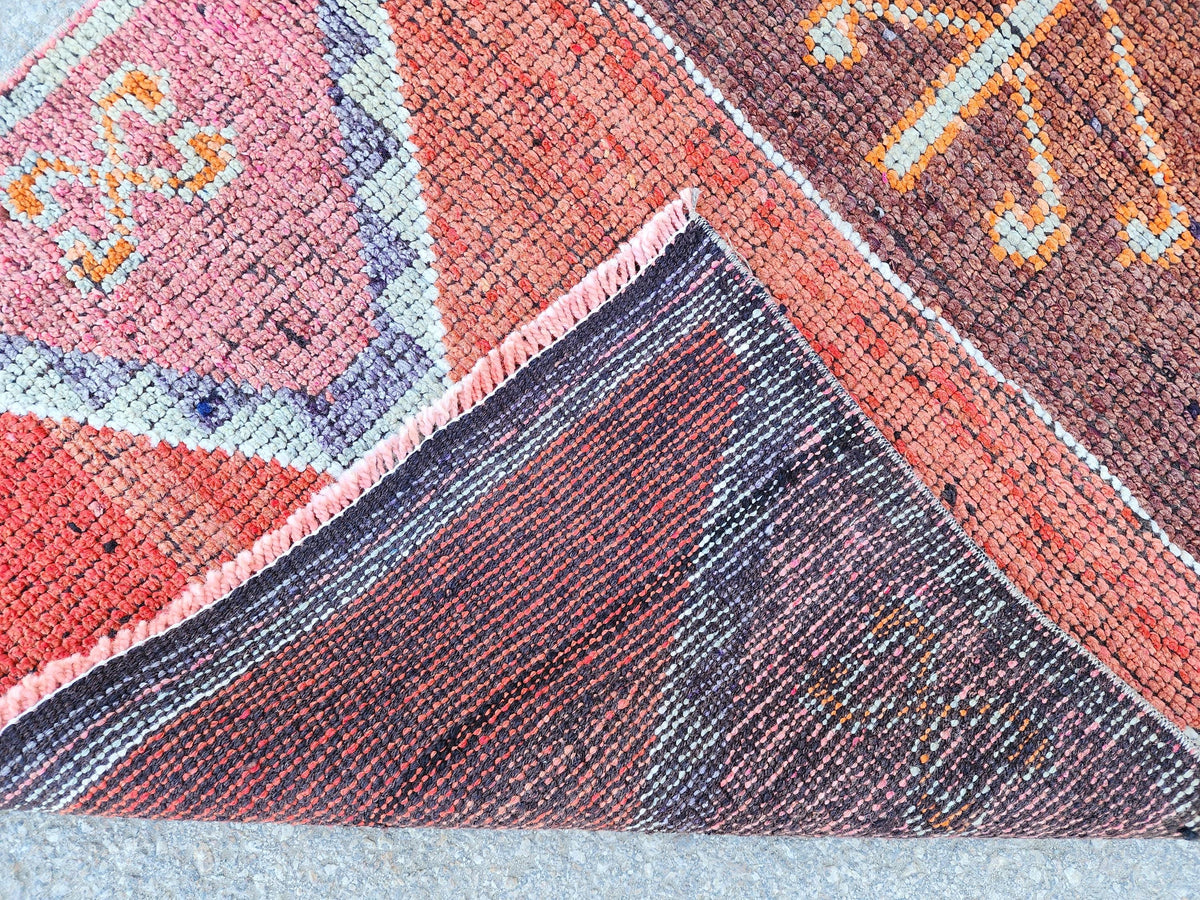 3x9 Natural Runner Rug, Kitchen Home Decor, Hand Knotted Up Cycled Wool