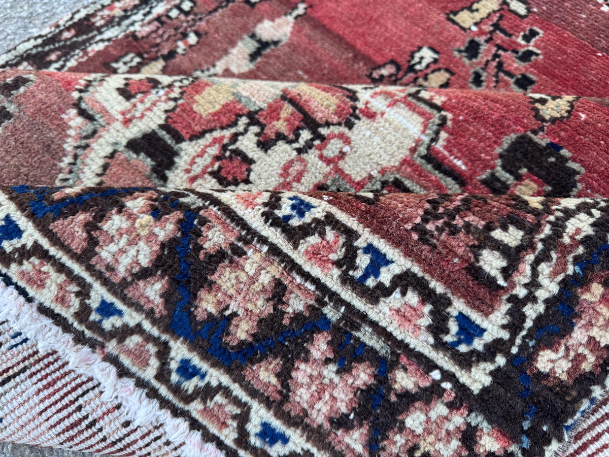 4x9 Vintage Home Rug: Hand Knotted, Persian Wool Runner Rug