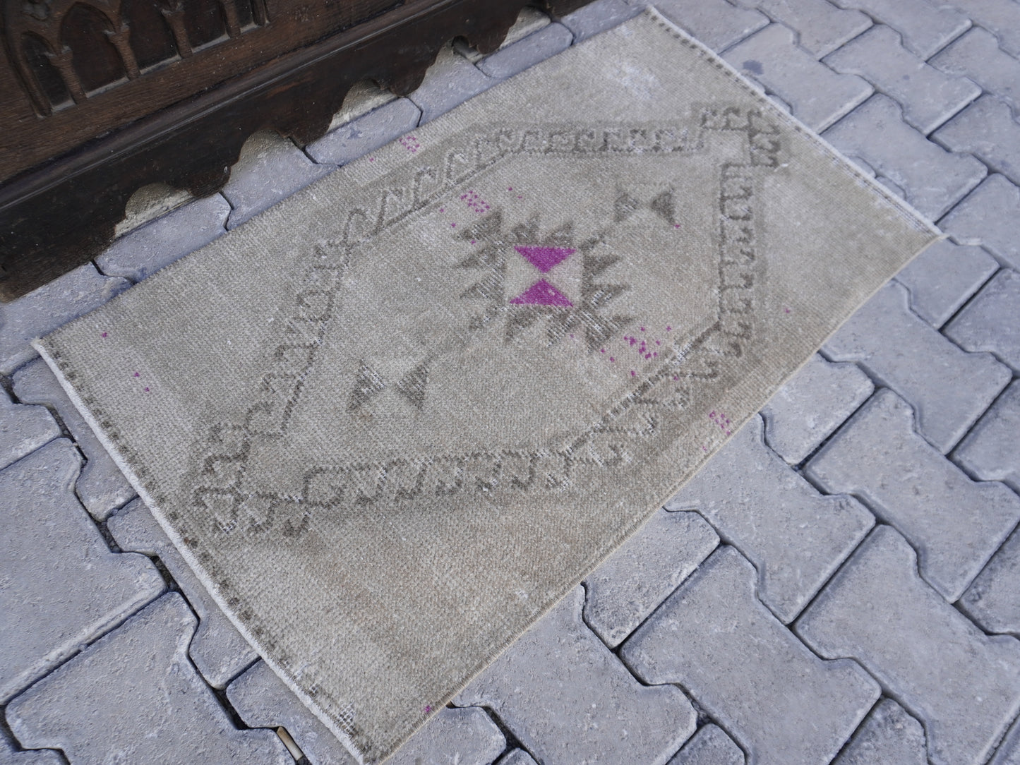 Wool Hand Knotted Doormat 2x3- skuy18