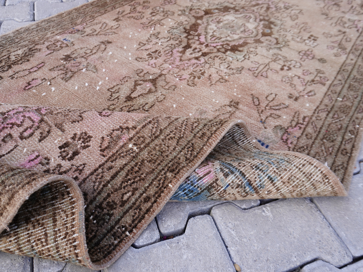 Vintage Runner Rug Wool 4x10 ft - sku 1477
