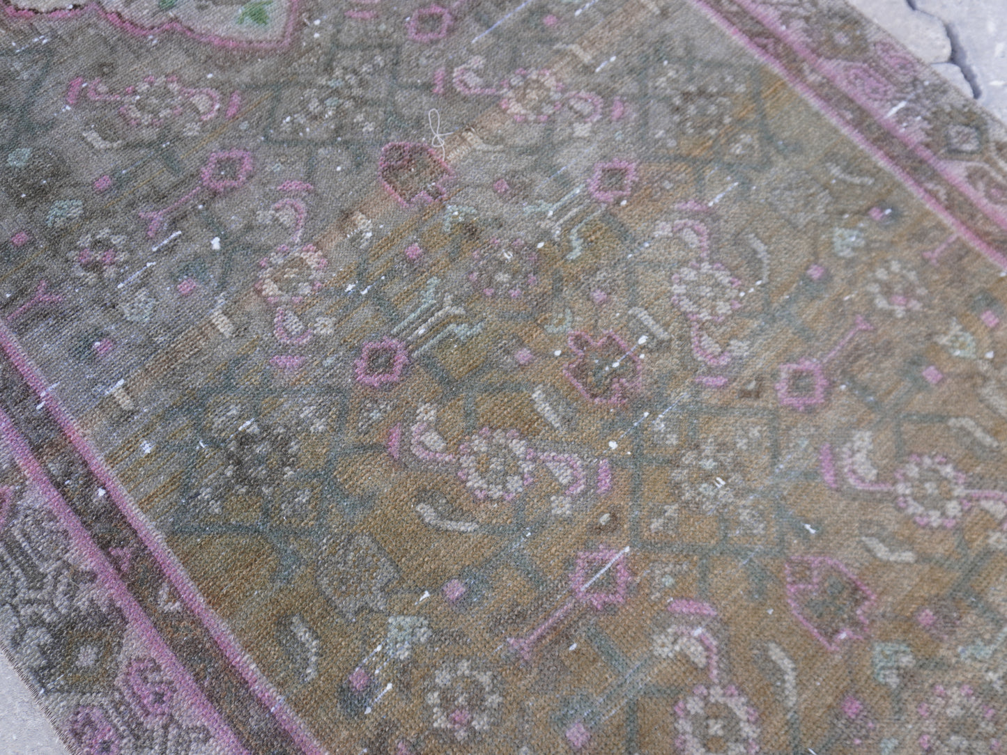 Vintage Neutral Runner Rug 3x12 ft - sku1598