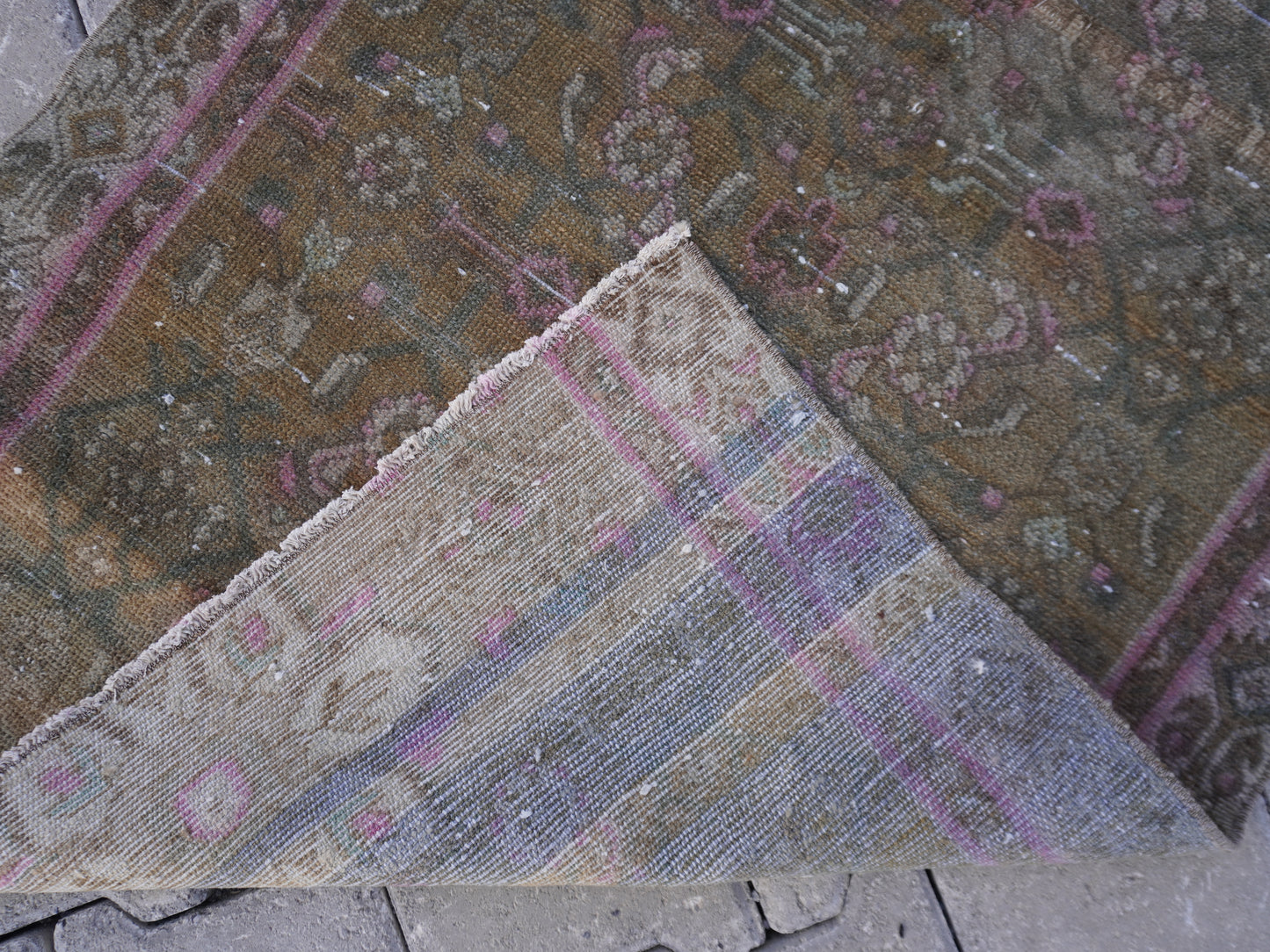 Vintage Neutral Runner Rug 3x12 ft - sku1598