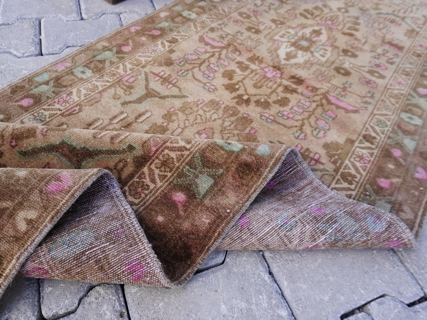 Wool Runner Rug Neutral 2x10 ft - Sku1592