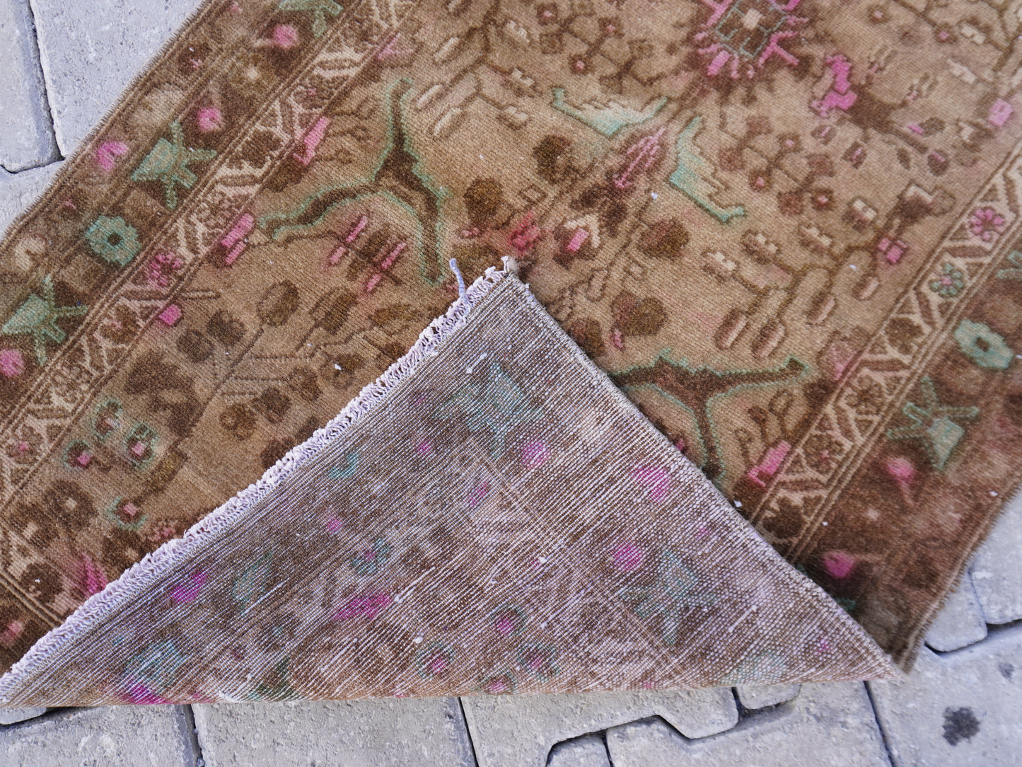 Wool Runner Rug Neutral 2x10 ft - Sku1592