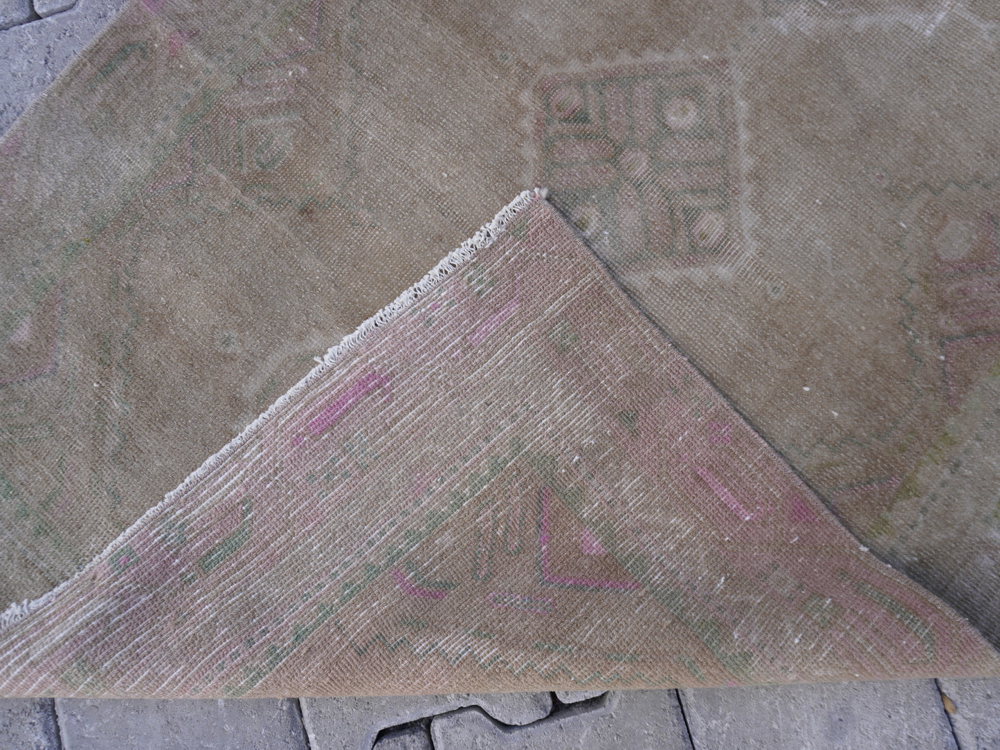 Vintage Runner Wool Rug 3x9 ft - sku 1379