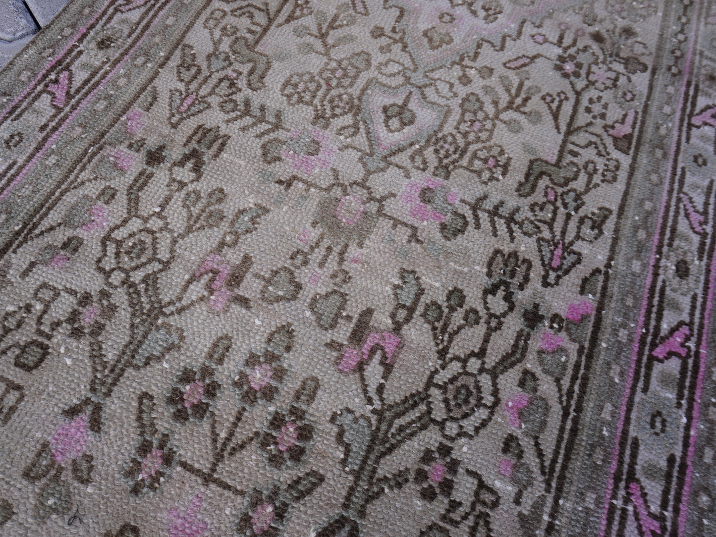Vintage Wool Runner Rug 3x10 ft - sku 1374