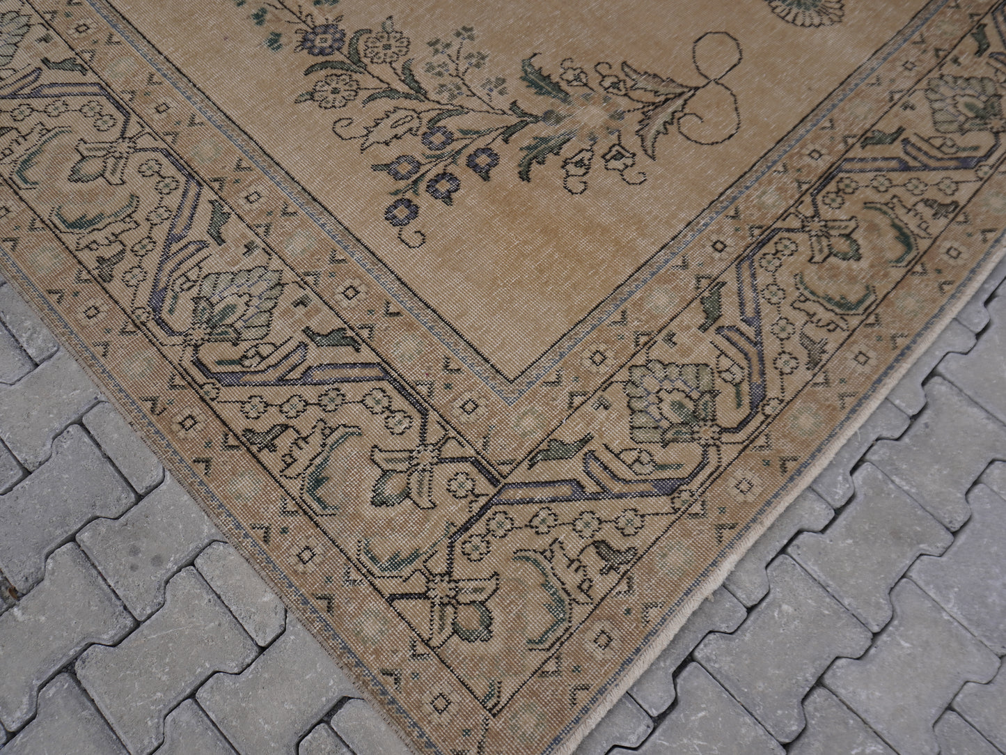 Vintage Wool Hand Knotted Rug 9x12 ft, Skut7